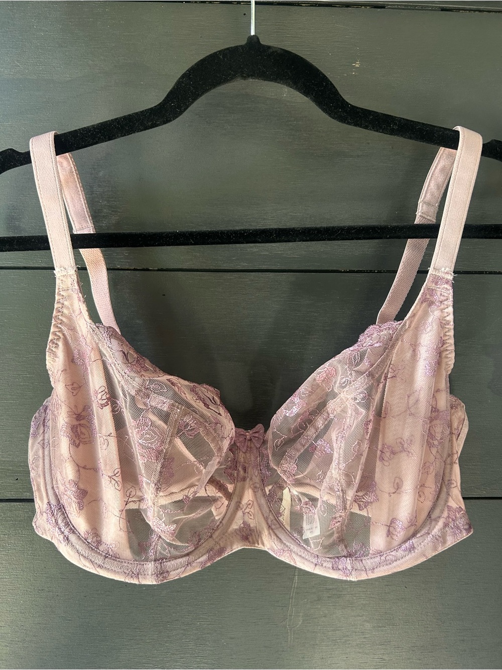 Panache Sheer Lace Underwire Bra - Light Purple
